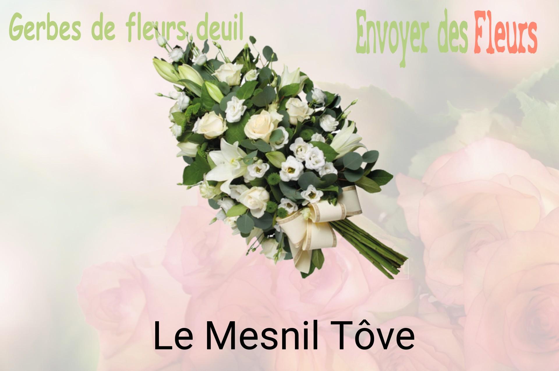 Gerbe de fleurs de deuil livrée à Le Mesnil-Tôve